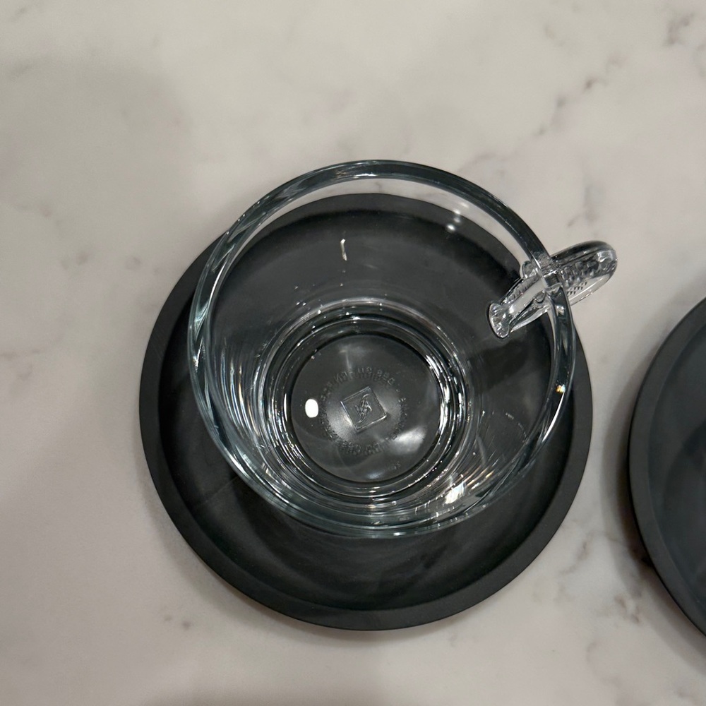 Nespresso Clear Glass Cappuccino Cup & Saucer Set - Picture 3 of 4